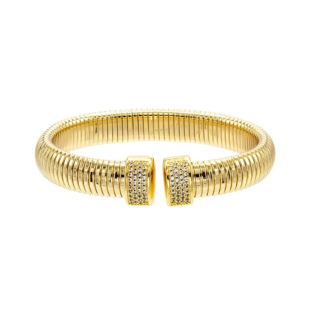 Chunky Pave Open Snake Chain Bracelet