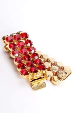 Chunky Ruby Rhinestone Bracelet
