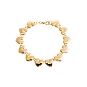 Chunky Solid Hearts Bracelet
