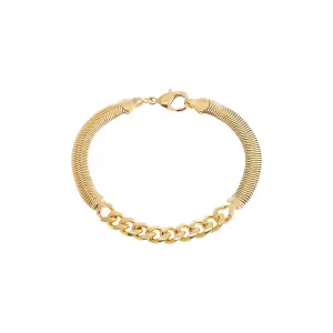 Chunky Vintage Snake X Cuban Chain Bracelet