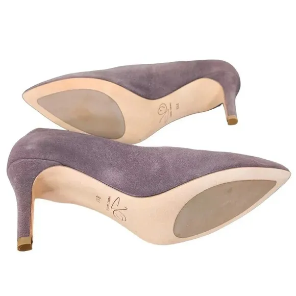 CLEARANCE Joan Olaff Deborah Sparrow Suede Pumps Heels size 8 New in Box Gray