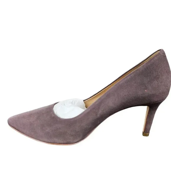 CLEARANCE Joan Olaff Deborah Sparrow Suede Pumps Heels size 8 New in Box Gray