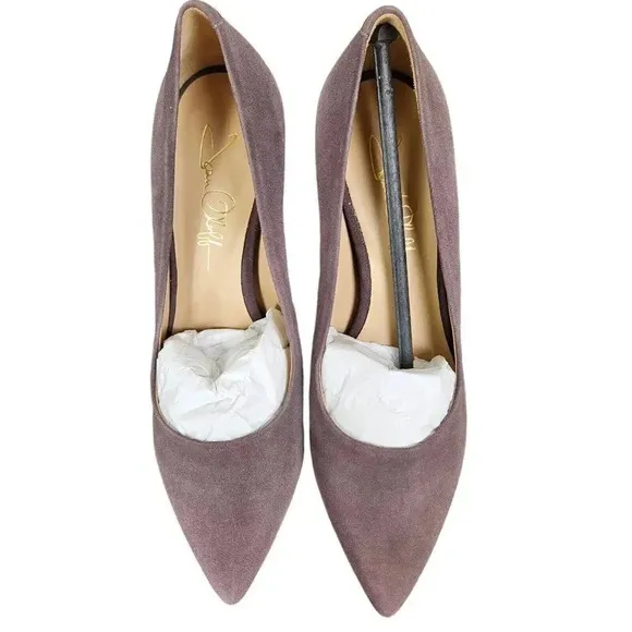 CLEARANCE Joan Olaff Deborah Sparrow Suede Pumps Heels size 8 New in Box Gray