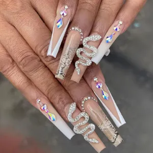 Coffin deluxe snake diamonds french V