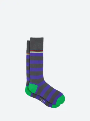 Contrast 'Signature Stripe' Socks