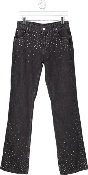 Couture Black Studded Jeans UK 10