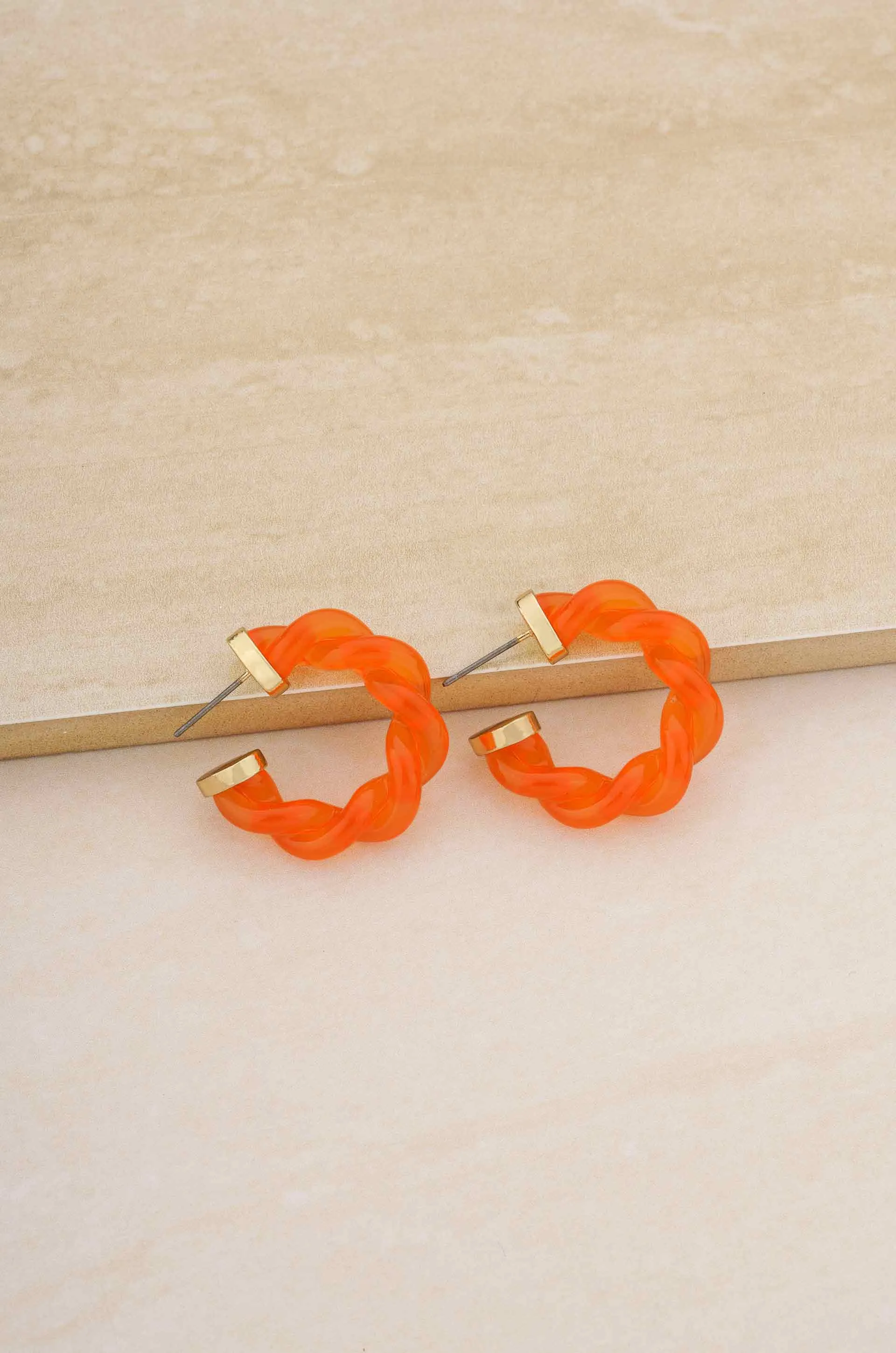 Creamsicle Twist Hoops