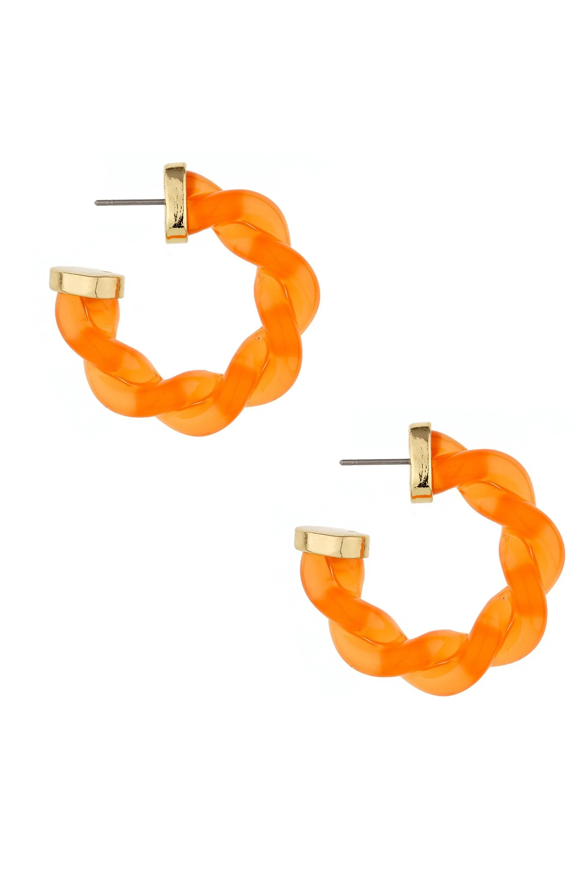 Creamsicle Twist Hoops