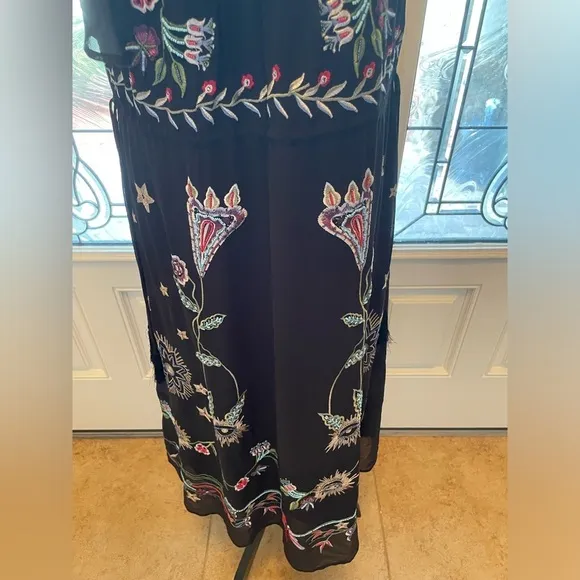 Desigual Vest Sandy Embroidered Midi Dress