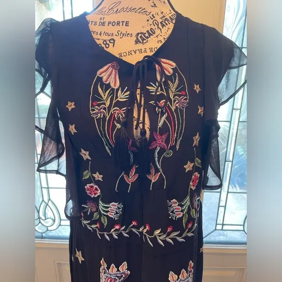 Desigual Vest Sandy Embroidered Midi Dress