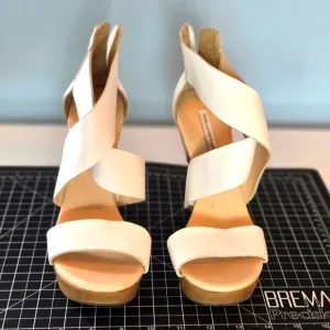Diane von Furstenberg Leather Wedge Heels 8.5