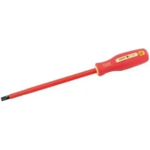 Draper Fully Insulated Plain Slot Screwdriver, 8 X 200Mm (Sold Loose) Dr-54273