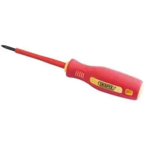 Draper Fully Insulated Soft Grip Cross Slot Screwdriver, No.0 X 75Mm Dr-46527