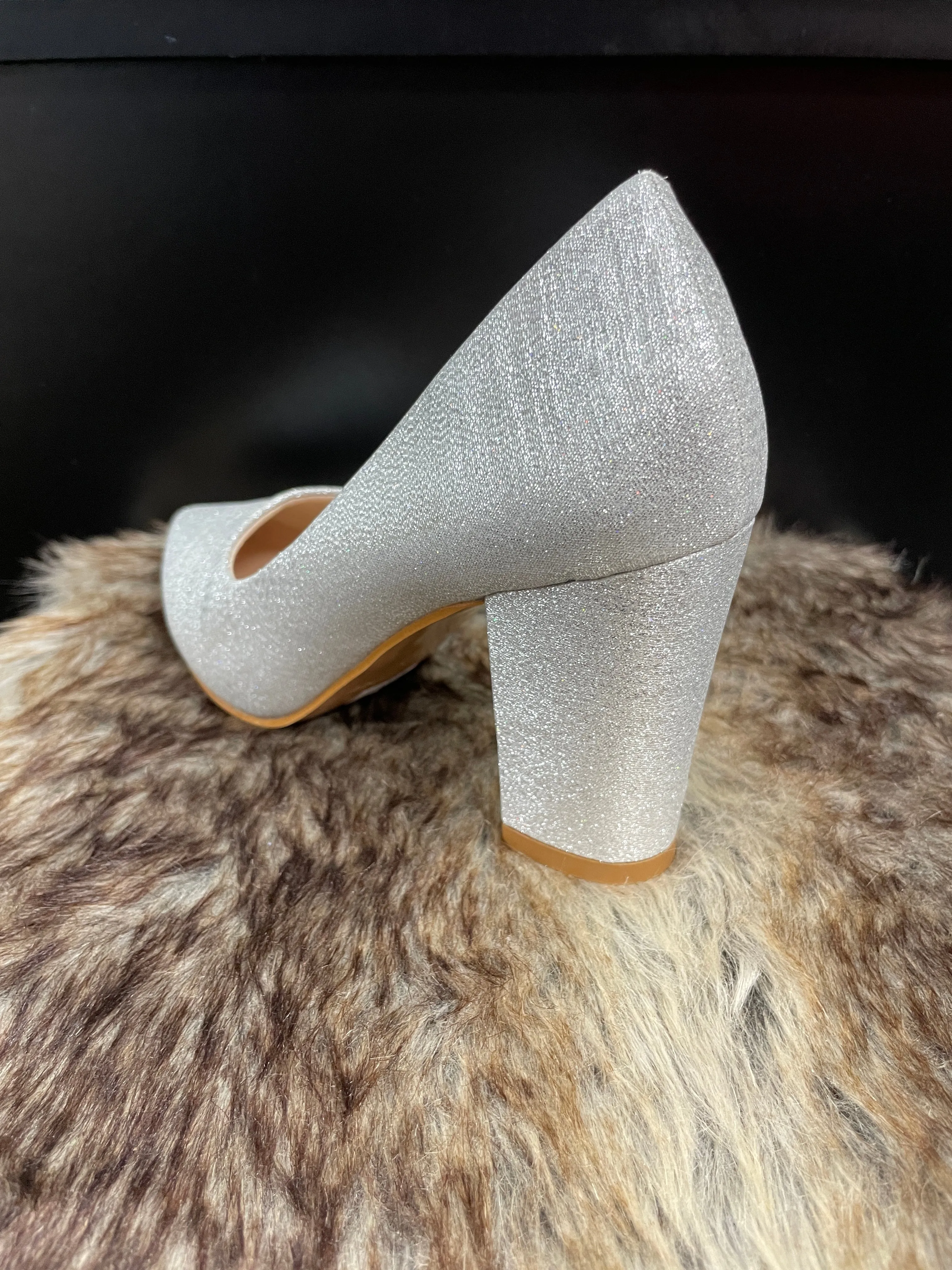 Elsa Silver Sparkle Heels