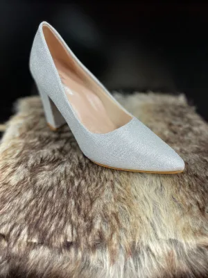 Elsa Silver Sparkle Heels