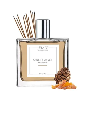 EM5™ Amber Forest Perfume for Men | Amber Woody Warm Spicy Smoky Fragrance | 50 ml Eau de Parfum Spray | Luxury Gift for Him
