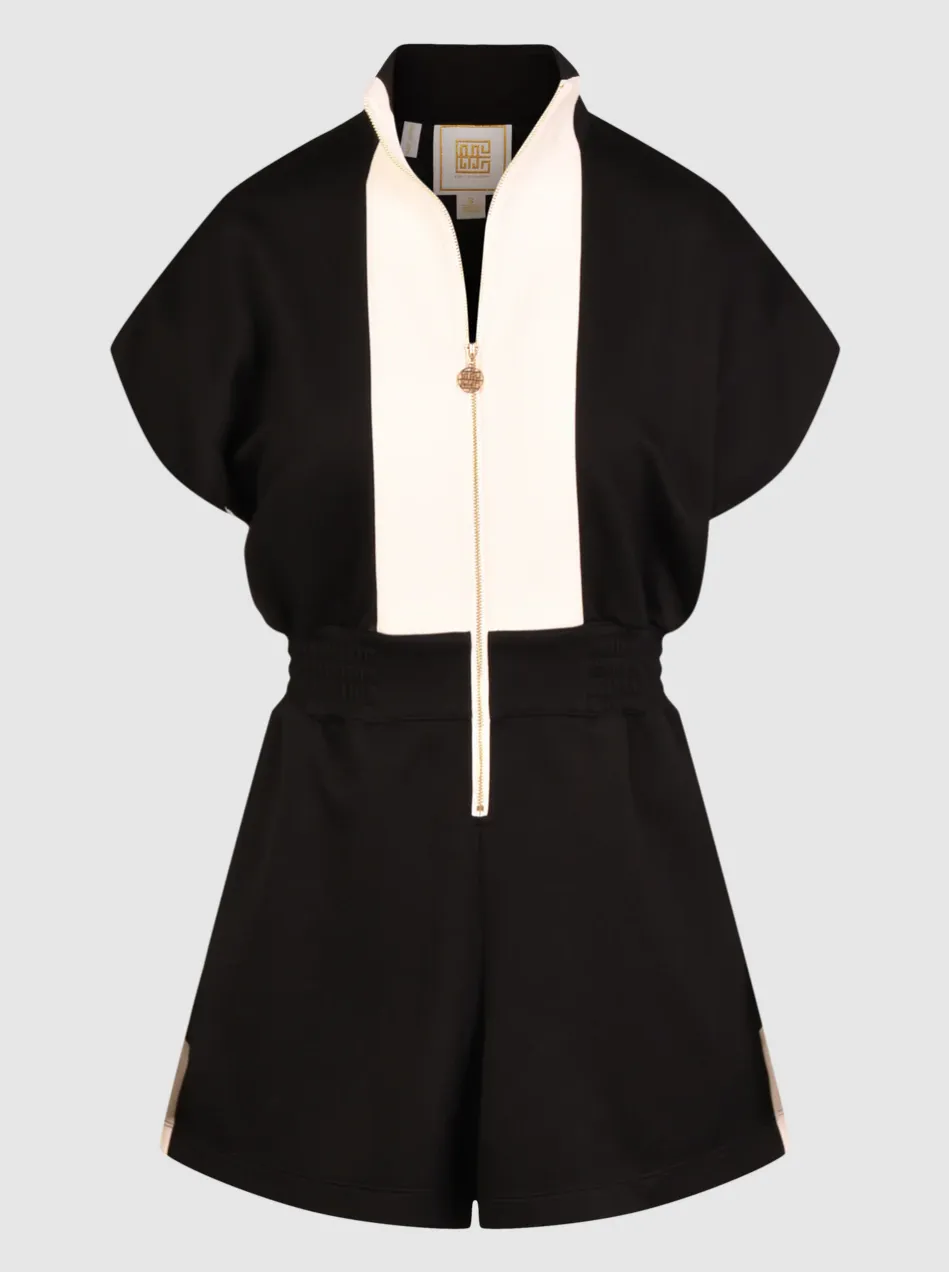 Emily McCarthy Poppy	Romper - Black Sand