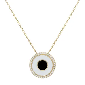 Enamel Medallion Necklace