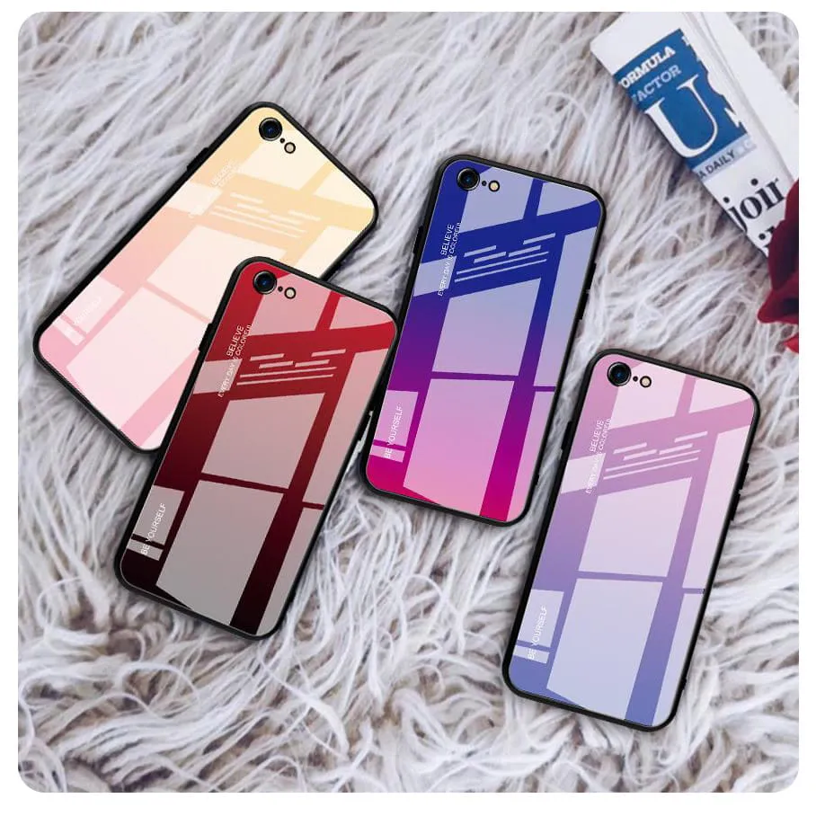 Etui Gradient Glass Case - iPhone 6 / 6s - Warm Sunset