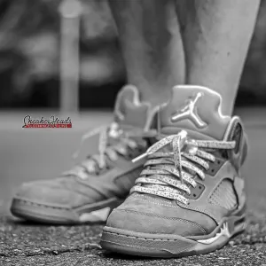 Exclusive "CEMENT PRINT (Speckled)" LE Custom Shoelaces (GREY)