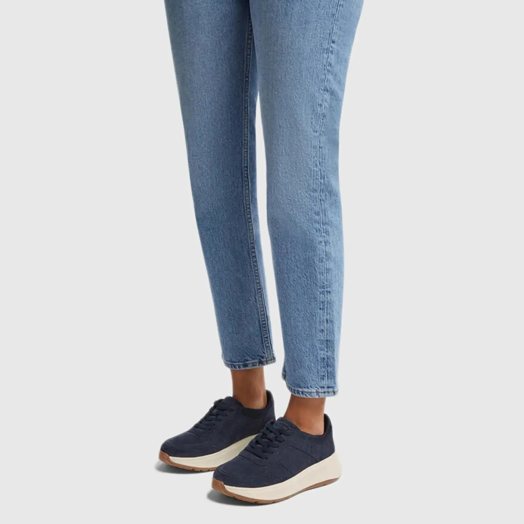 F Mode Flatform Sneaker Navy H07-399