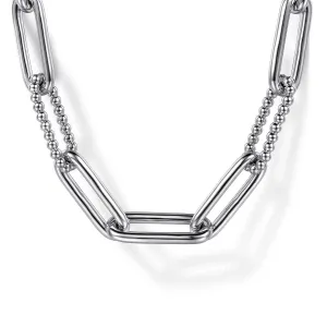 Gabriel & Co. Bujukan Oval Link Chain Necklace with Bujukan Stations