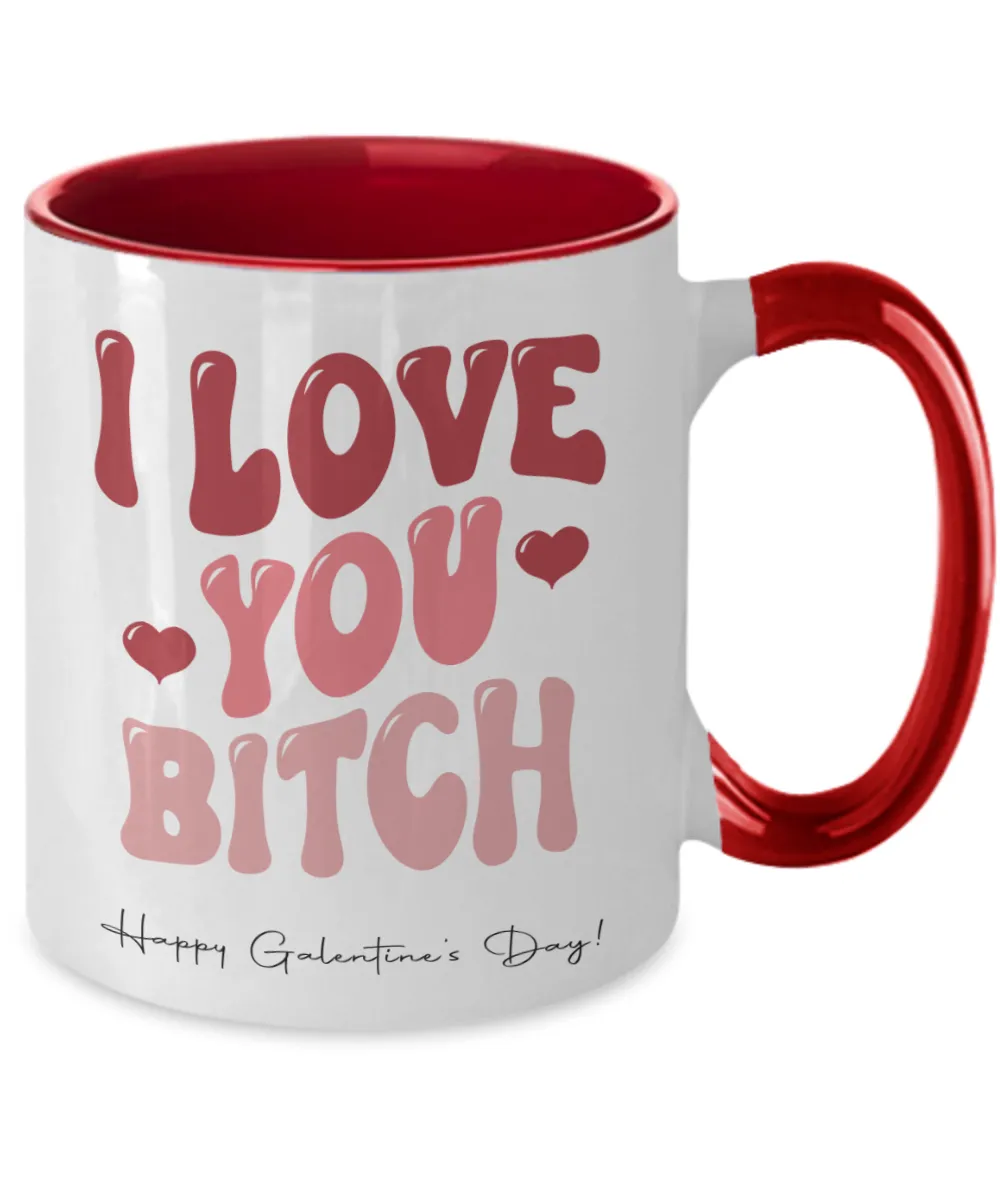 Galentines Day Gift, Galentines Gift, Galentines Day Gifts, Work Bestie, Work Bestie Gift, Gift for BFF, Retro Mug, Two-Toned Mug