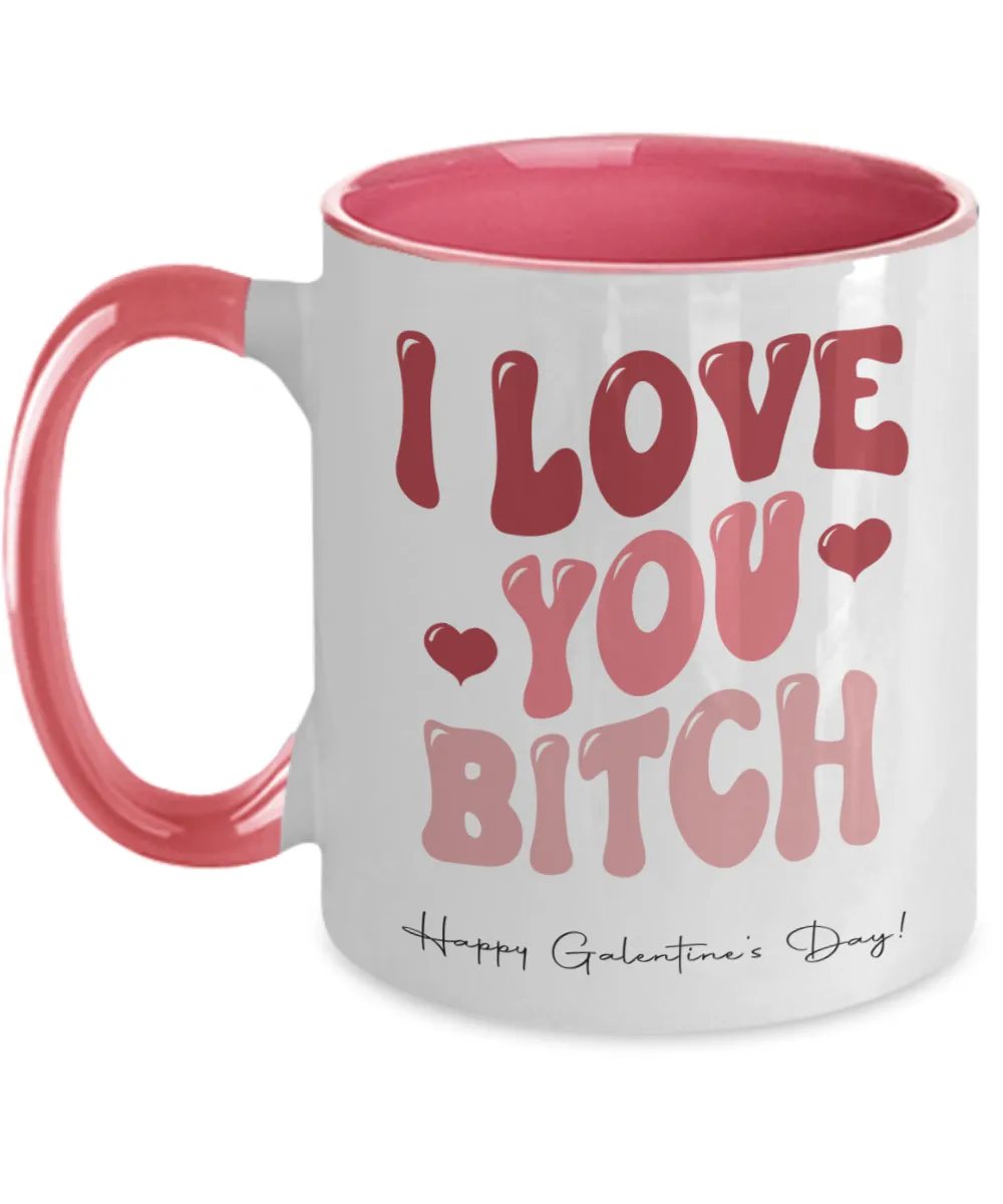 Galentines Day Gift, Galentines Gift, Galentines Day Gifts, Work Bestie, Work Bestie Gift, Gift for BFF, Retro Mug, Two-Toned Mug