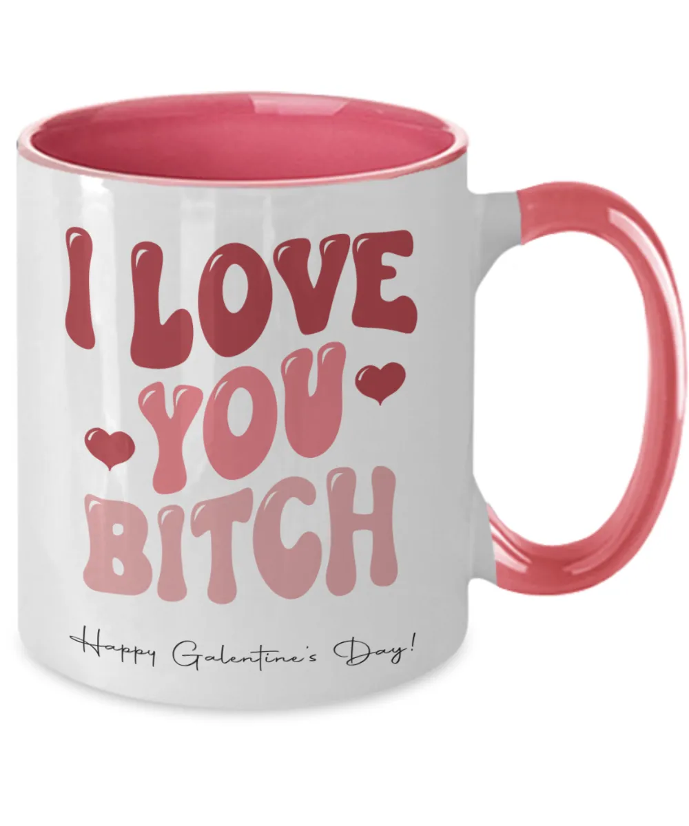 Galentines Day Gift, Galentines Gift, Galentines Day Gifts, Work Bestie, Work Bestie Gift, Gift for BFF, Retro Mug, Two-Toned Mug