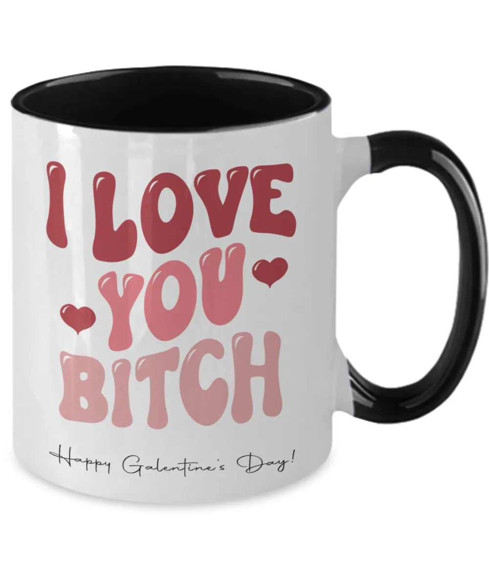 Galentines Day Gift, Galentines Gift, Galentines Day Gifts, Work Bestie, Work Bestie Gift, Gift for BFF, Retro Mug, Two-Toned Mug