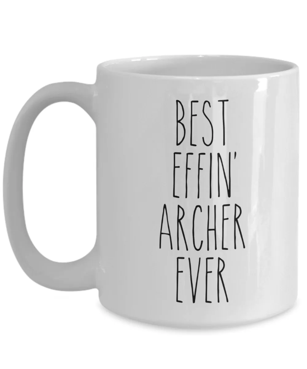Gift For Archer Best Effin' Archer Ever Mug Coffee Cup Funny Coworker Gifts