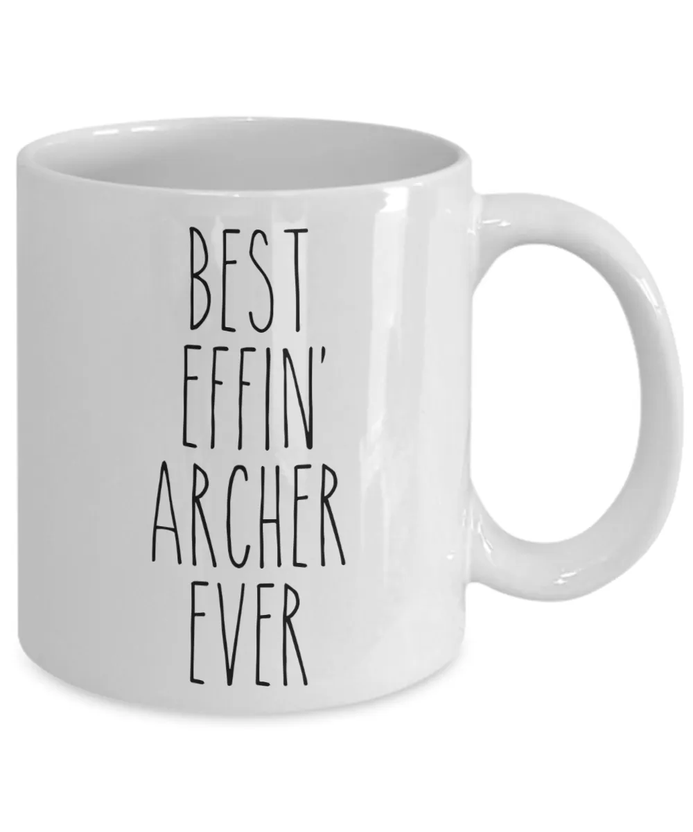 Gift For Archer Best Effin' Archer Ever Mug Coffee Cup Funny Coworker Gifts