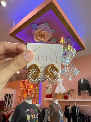 Gold and Pearl Earrings