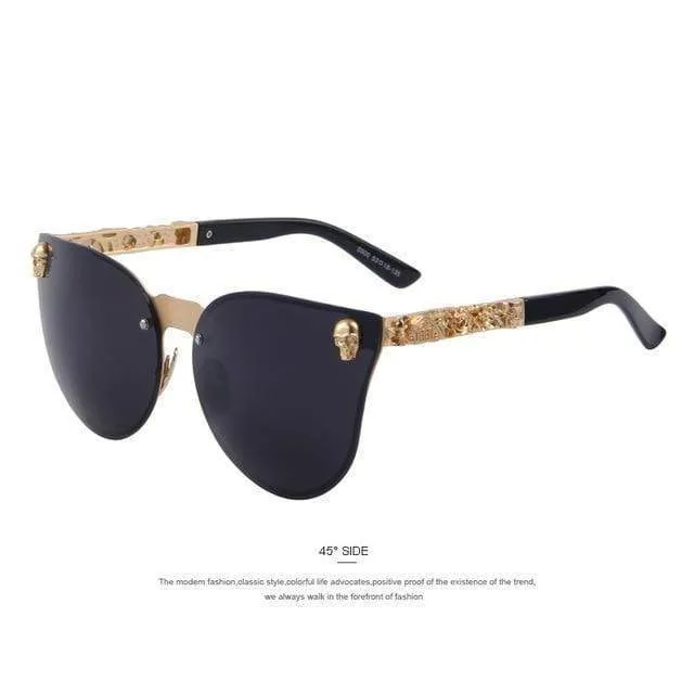Gothic Skull Metal Frame UV Sunglasses