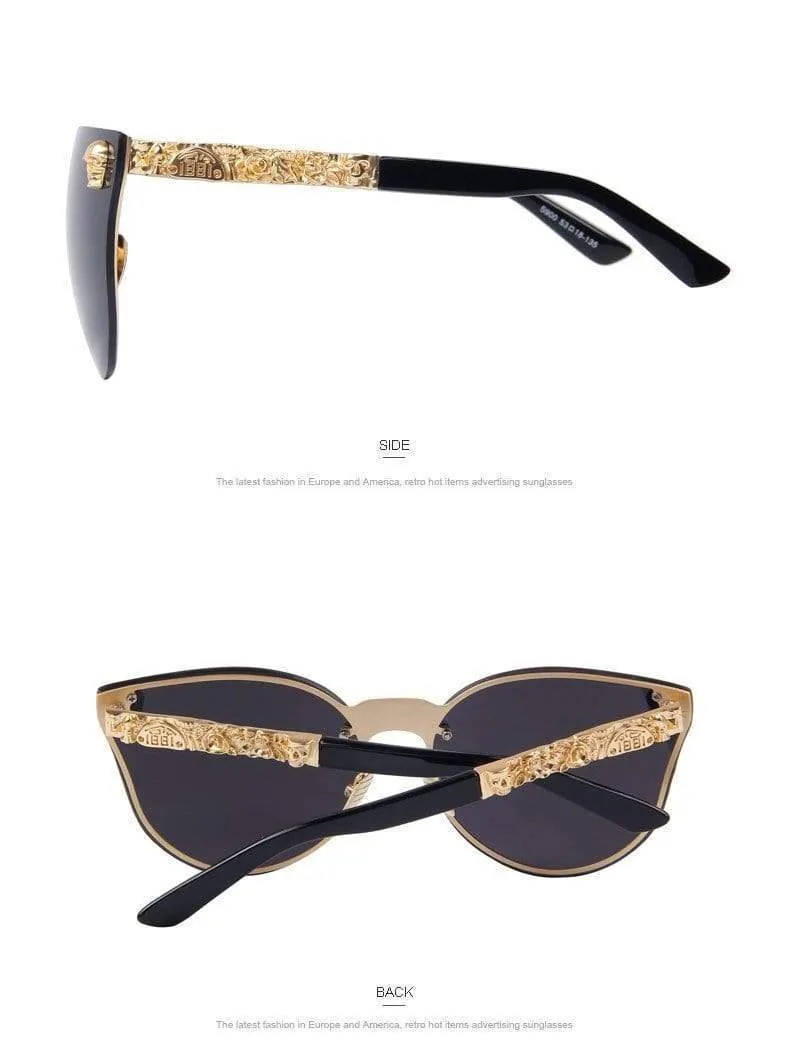 Gothic Skull Metal Frame UV Sunglasses