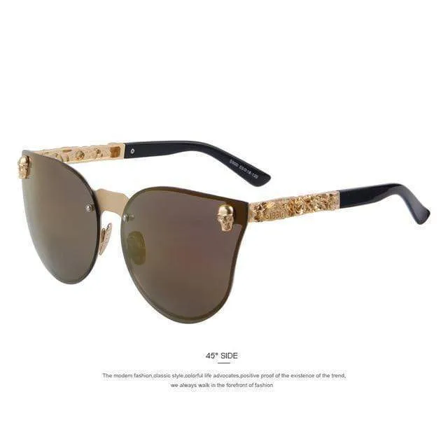 Gothic Skull Metal Frame UV Sunglasses