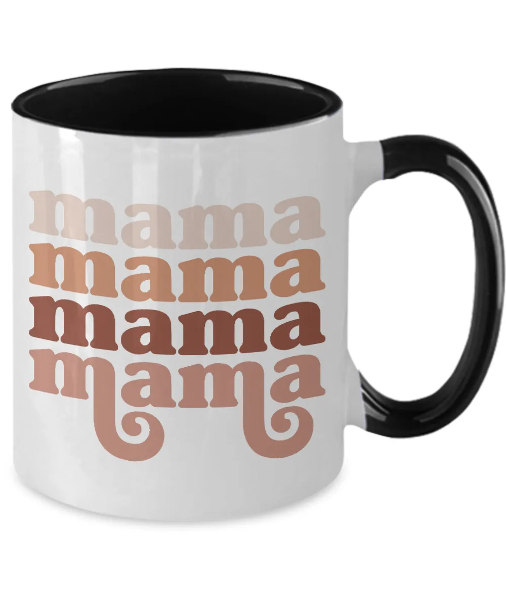 Groovy Mama Retro Mug Mother's Day Black Coffee Cup Gift for Mom