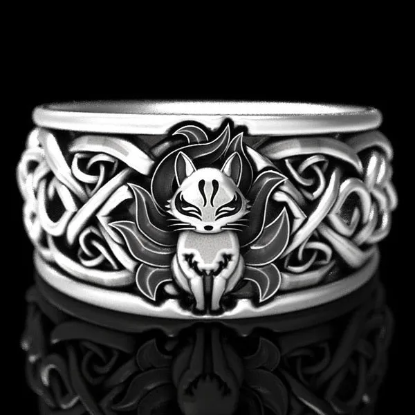 Hallow Out Ring, Fox/ Skeleton/ Celtic Knot