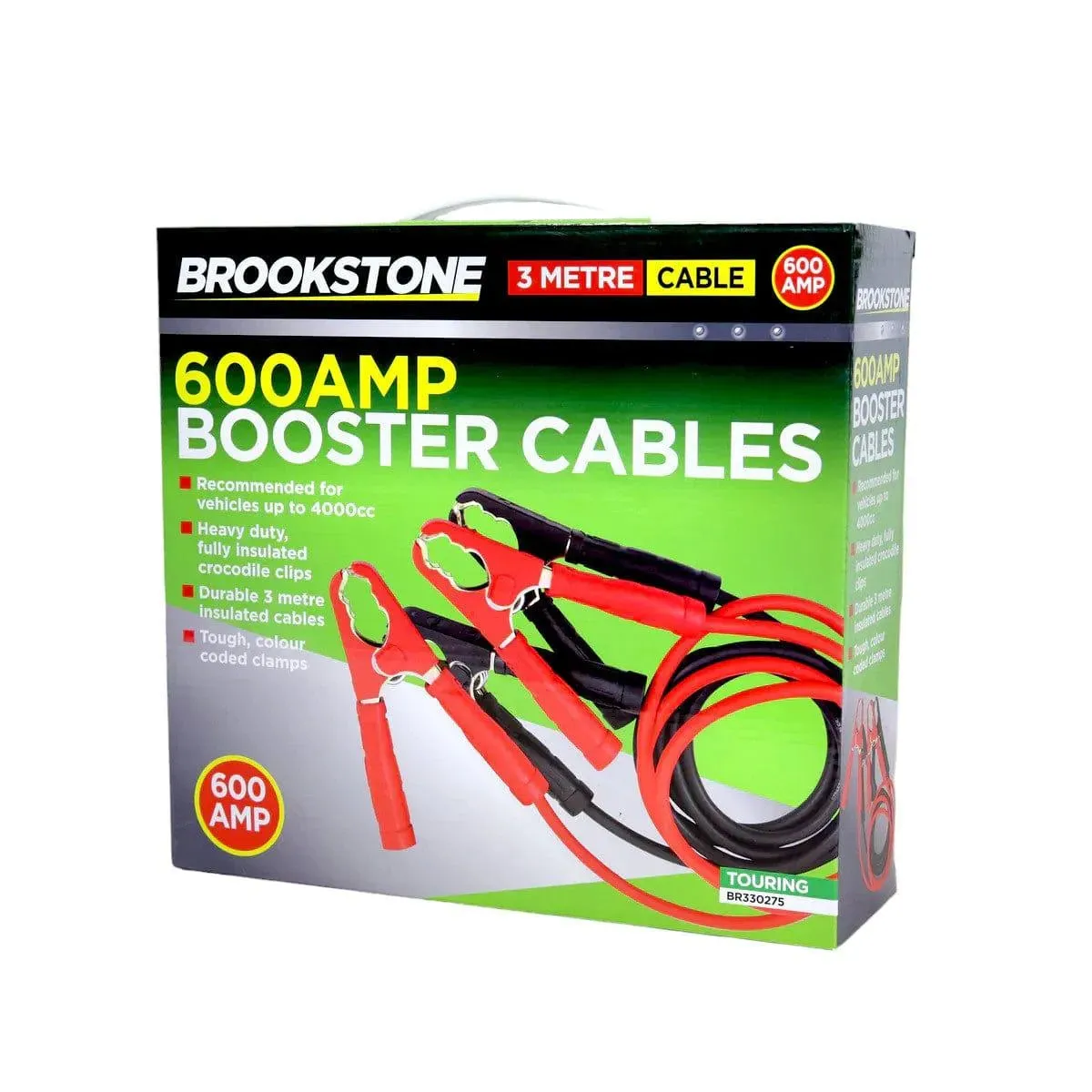 Heavy Duty 3m Jump Leads 600 Amp Battery Booster Cables