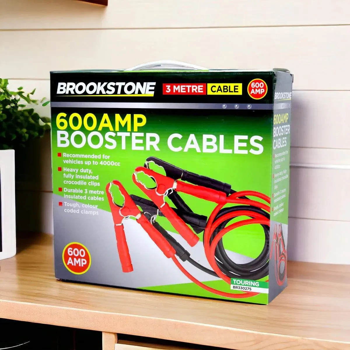 Heavy Duty 3m Jump Leads 600 Amp Battery Booster Cables