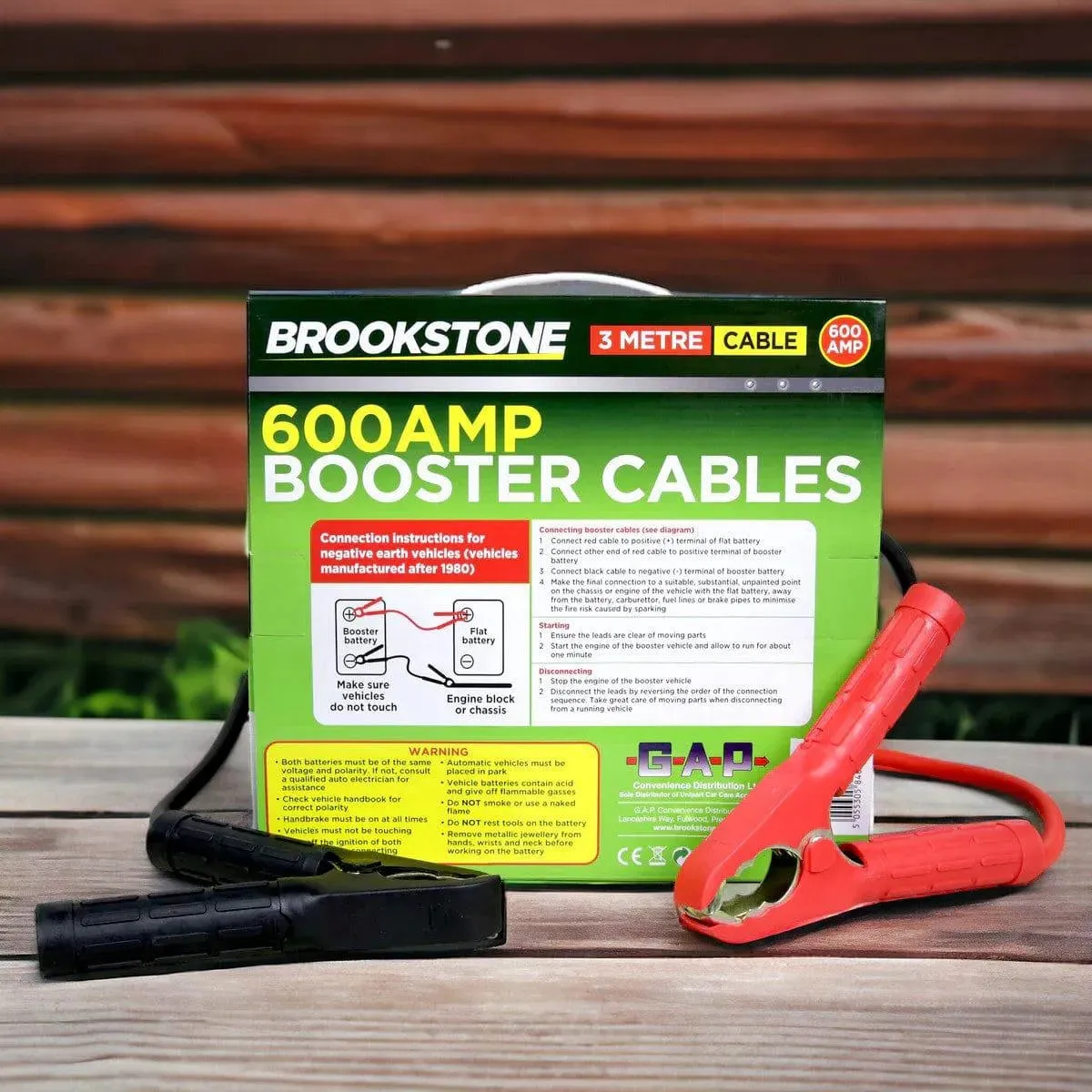 Heavy Duty 3m Jump Leads 600 Amp Battery Booster Cables