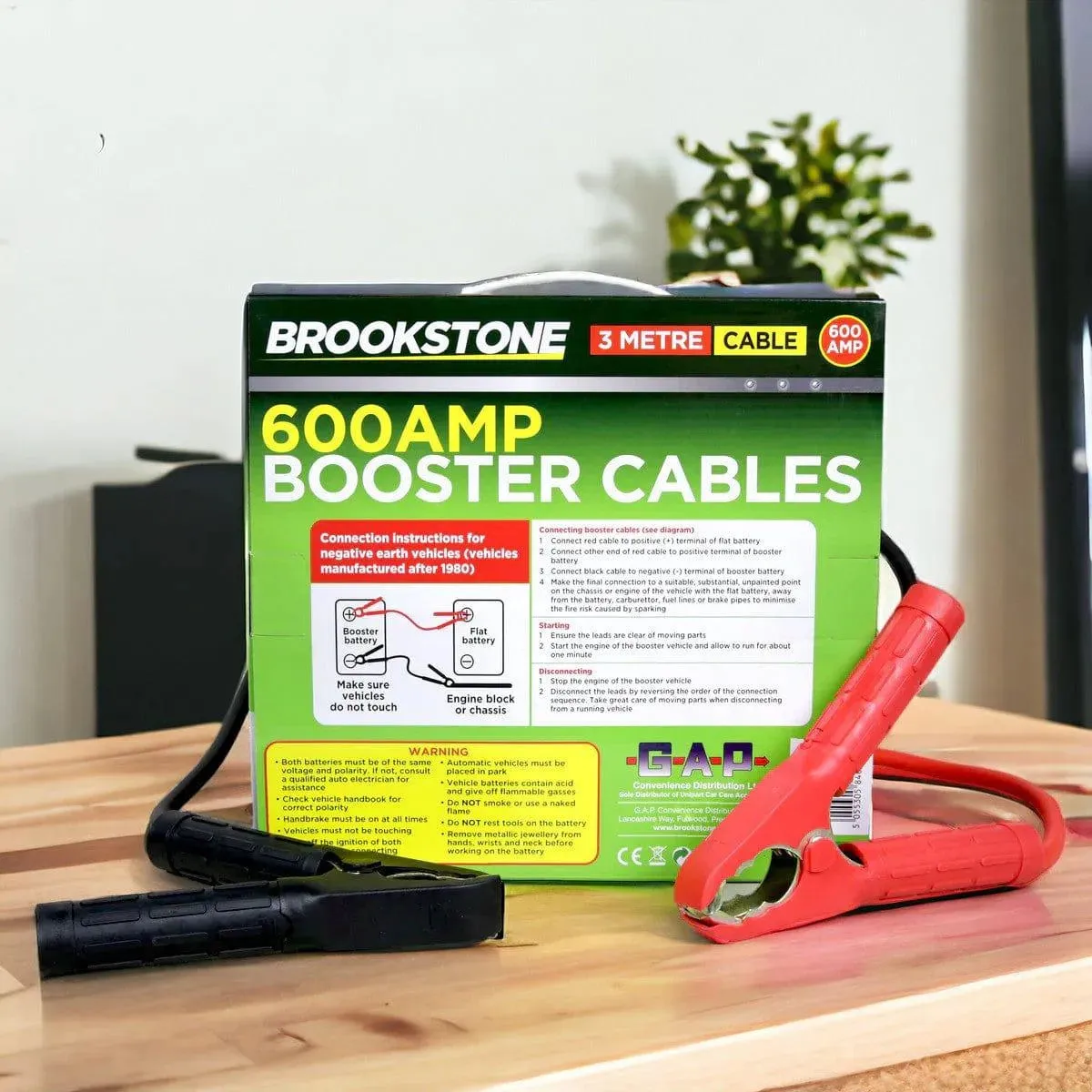 Heavy Duty 3m Jump Leads 600 Amp Battery Booster Cables