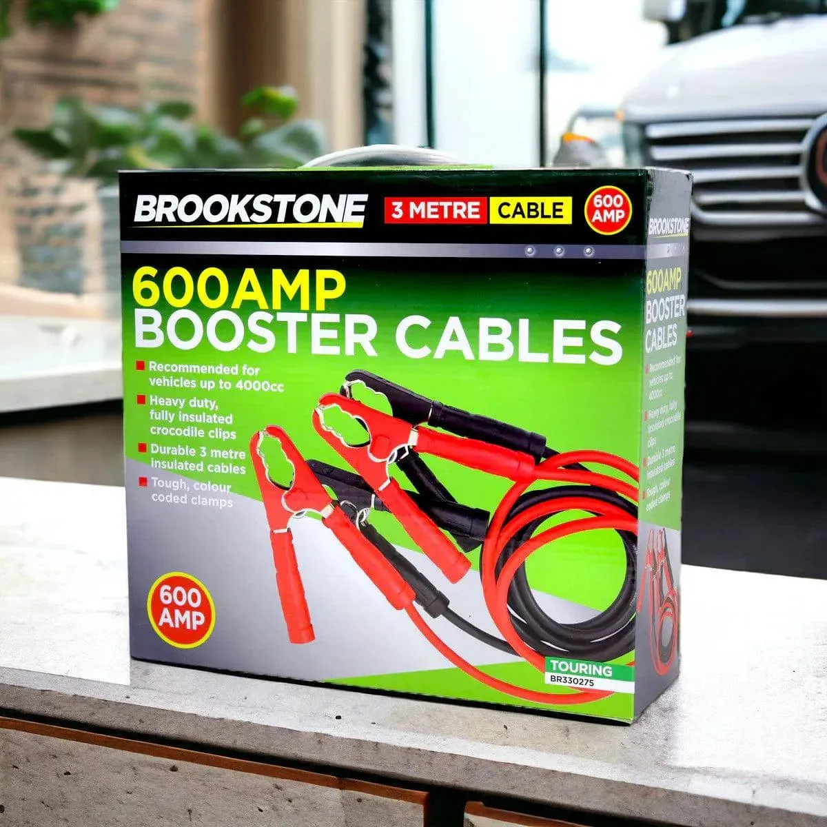 Heavy Duty 3m Jump Leads 600 Amp Battery Booster Cables