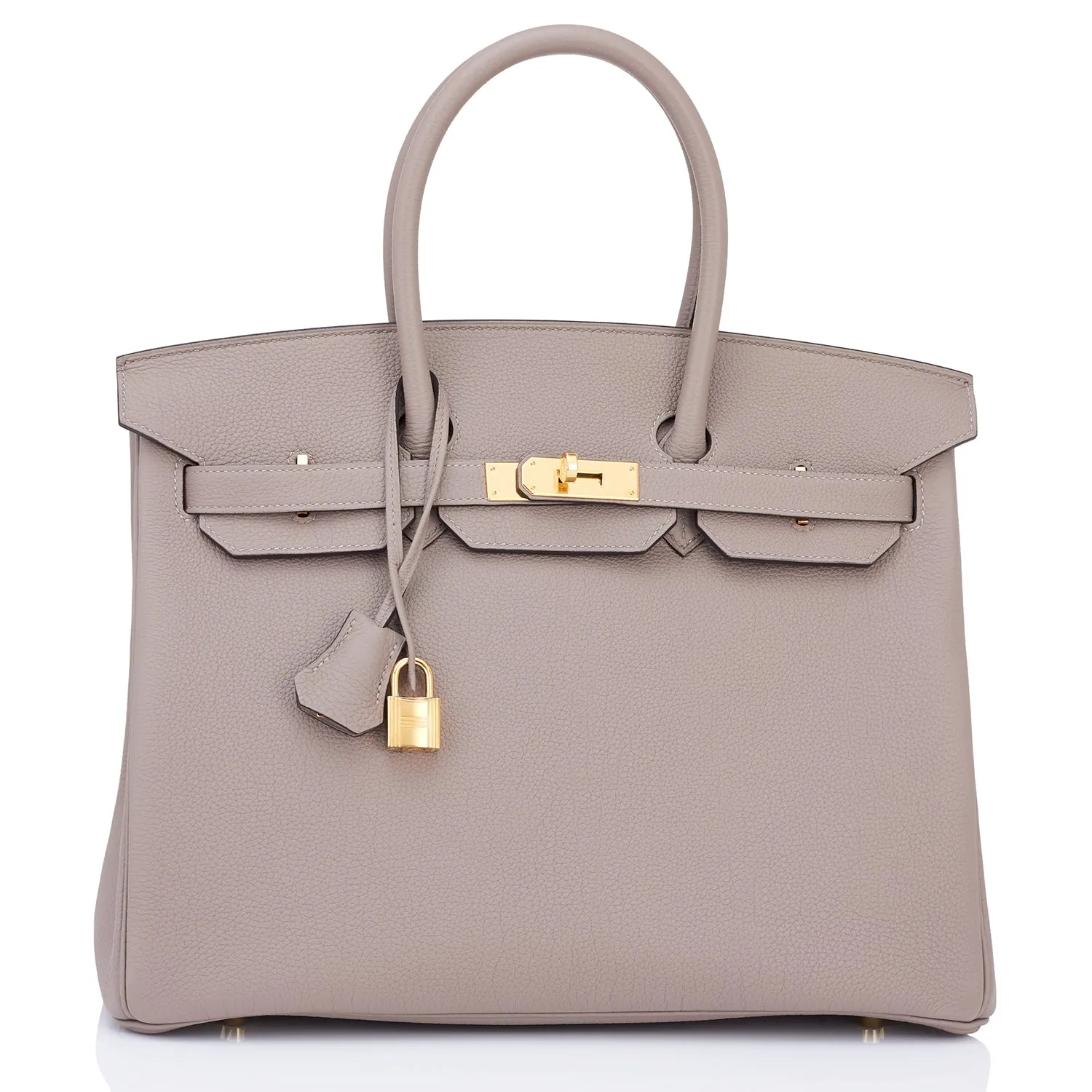 Hermes Gris Asphalte 35cm Birkin Togo Gold Hardware