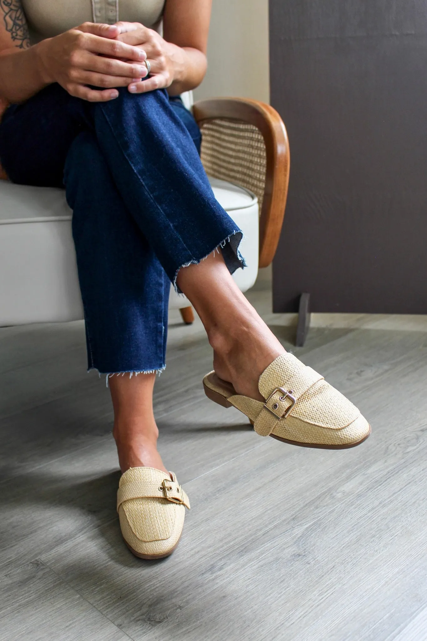 High Stakes Loafer Mule • Natural Raffia - FINAL SALE