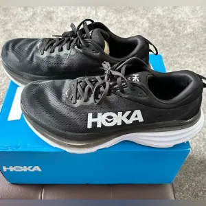 Hoka Bondi 8 Men’s Sneakers - Size 11.5 2E (Extra Wide) Pre-Loved - Black/White