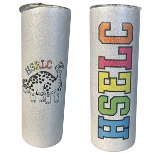 HSELC 20 oz Skinny Glitter Tumbler