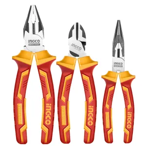 Ingco 3-Pieces Insulated Plier Set - HIKPS28318