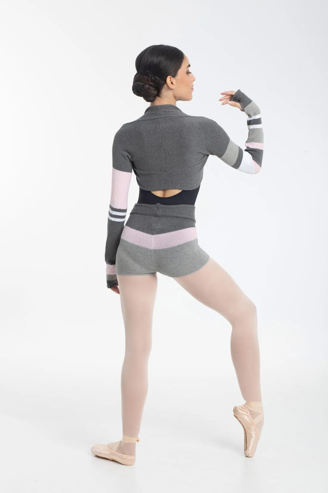 Intermezzo 6398 Striped Mansurbi Knit Shrug