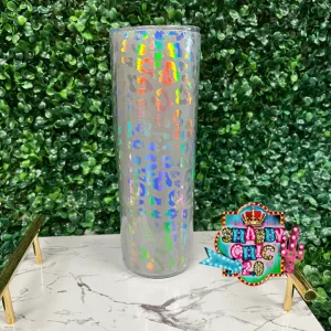 Iridescent  Leopard 20oz. Skinny Tumbler